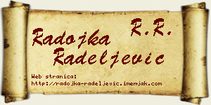 Radojka Radeljević vizit kartica
